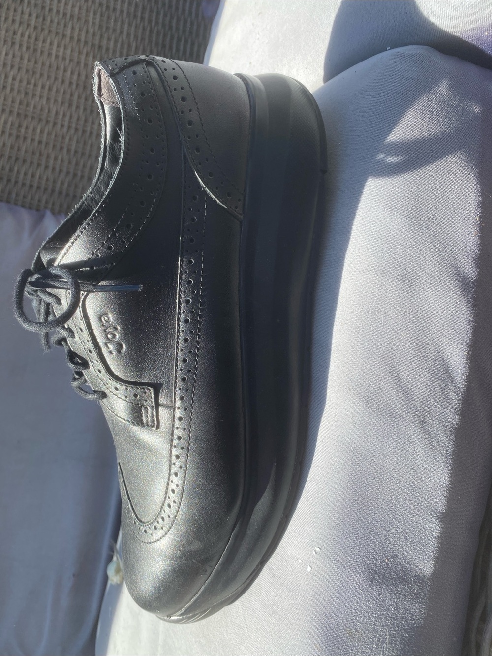 Classic Black Derby Oxfords with Premium Lace-Up Comfort ALL LEATHER SWISS TEC - Picture 5 of 7